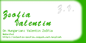 zsofia valentin business card